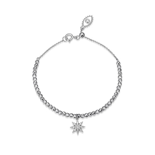 Elegant Star Charm Adjustable Bead Bracelet 