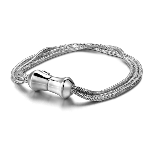 BR1LA2GA-W-7 Bamboo Mulit-Strand Magnetic Closure