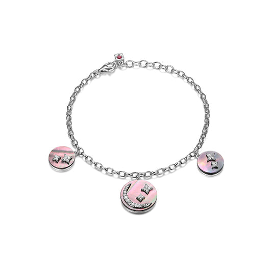 Elegant Moon and Star Charm Bracelet