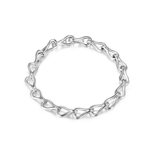 Elegant Coalesce Sterling Silver Link Bracelet