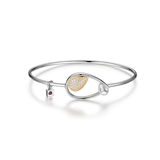 Elegant Moon Shadow Pear Shape  Bangle