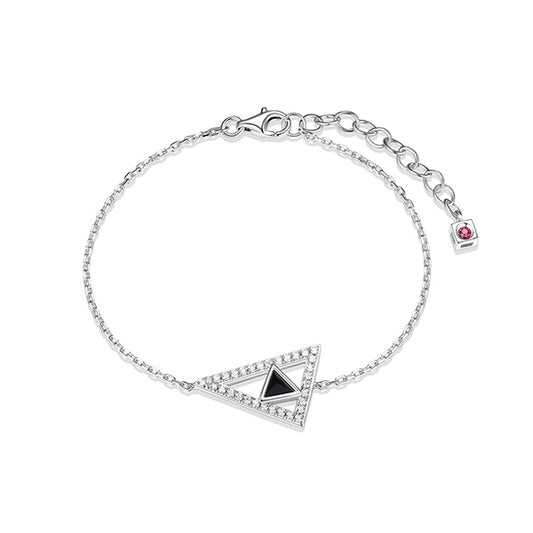 Elegant Spatial Triangle Bracelet