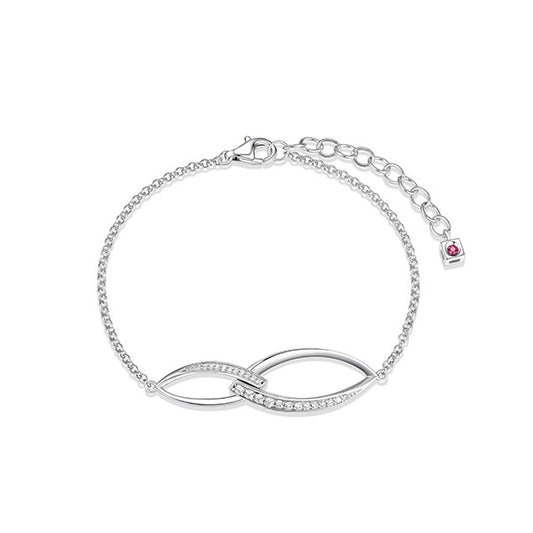 Elegant Interlocking Marquise Link Bracelet