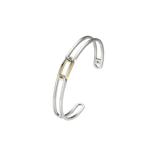 Best Parallel Open Oblong Link Cuff Bangle