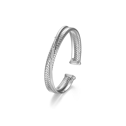 Elegant New Mesh Crisscross Cuff Bangle