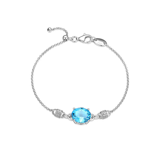 Elegant Prism  Genuine Topaz and Zirconia Bracelet