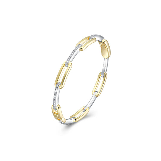 Fine Quality Paperclip Link Hinge Bangle