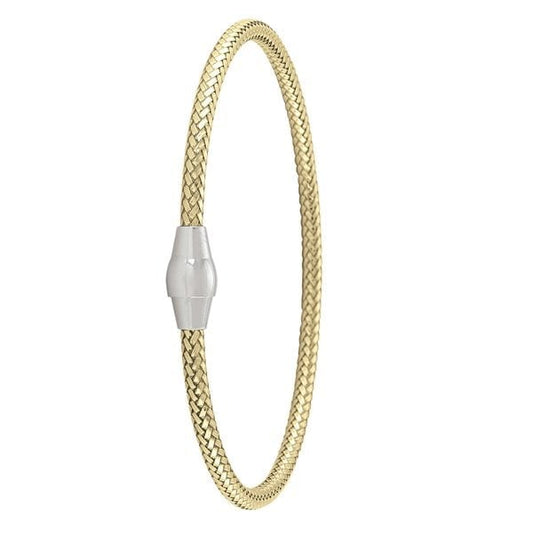 Gold-Round-Snake-Sterling-Silver-Fashion-bangle-with-magnetic-clasp