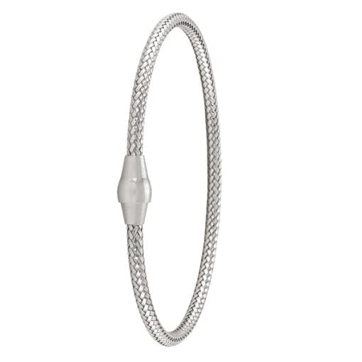 Silver-Round-Snake-Sterling-Silver-Fashion-bangle-with-magnetic-clasp