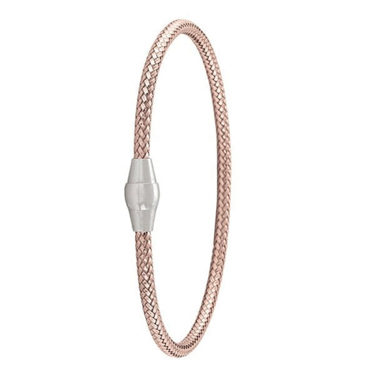 Pink-Round-Snake-Sterling-Silver-Fashion-bangle-with-magnetic-clasp