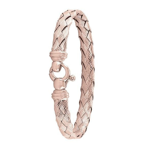 Elegant Pink finished Sterling Silver Fashion Bangle