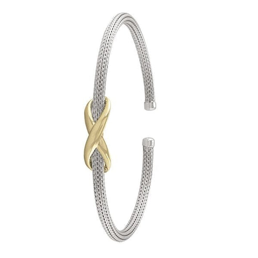 Golden Infinite Sterling Silver Fashion Bangle