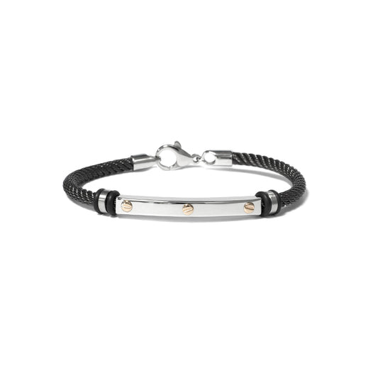 Black Stainless Steel Cable Wire Bracelet