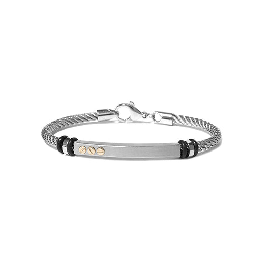 Silver Stainless Steel Cable Wire Bracelet