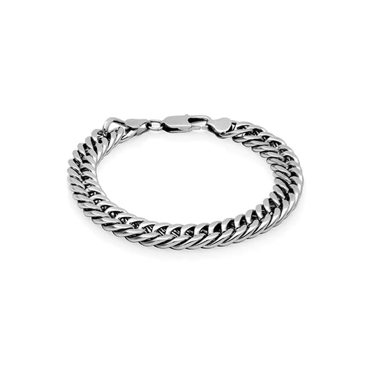 CJ Steelx Curb Chain Bracelet - Silver