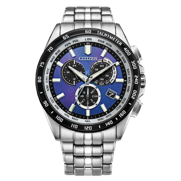 Citizen CB5874-81L Perpetual Chrono A-T Men Watch - Purple Blue