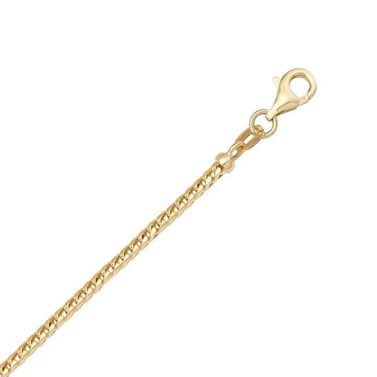 18" 14K Yellow Gold Franco Chain Necklace