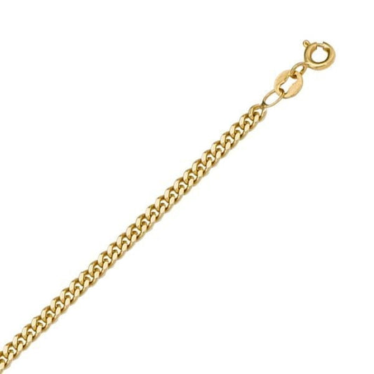 14K-Gold-18"-Curb-Chain-Necklace