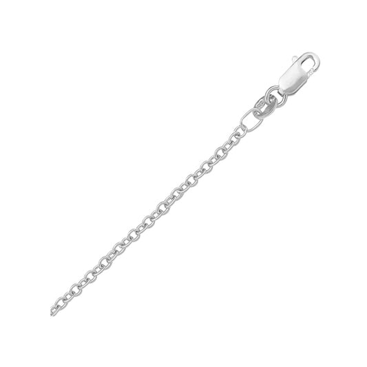 18"-18K-White-Gold-Open-Cable-Necklace---2.9-gm