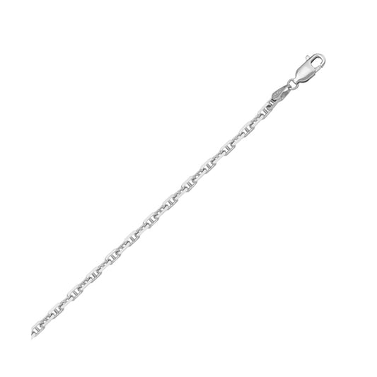 18"-18K-White-Gold-Anchor-Necklace---2.6-gm