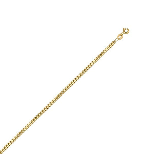 18" 14K Yellow Gold Curb Chain Necklace