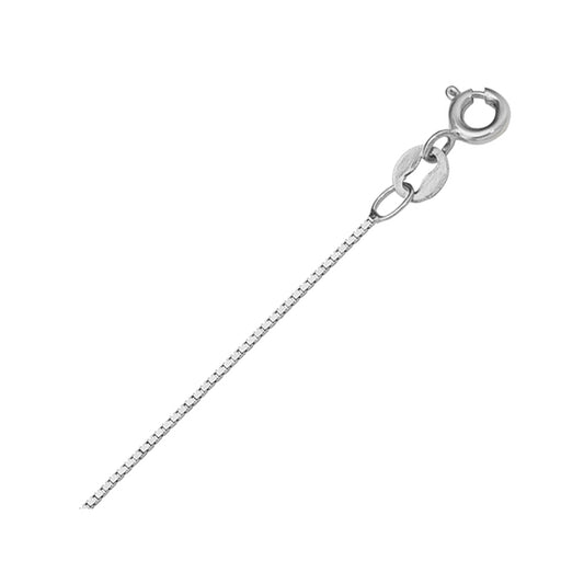 18"-18K-White-Gold-Box-Necklace