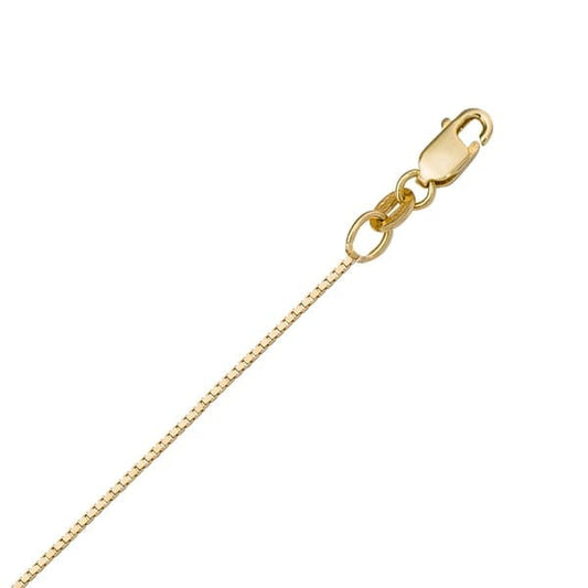18" 14K Yellow Gold Box Chain Necklace