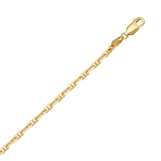 14K-Gold-18"-Necklace---Anchor