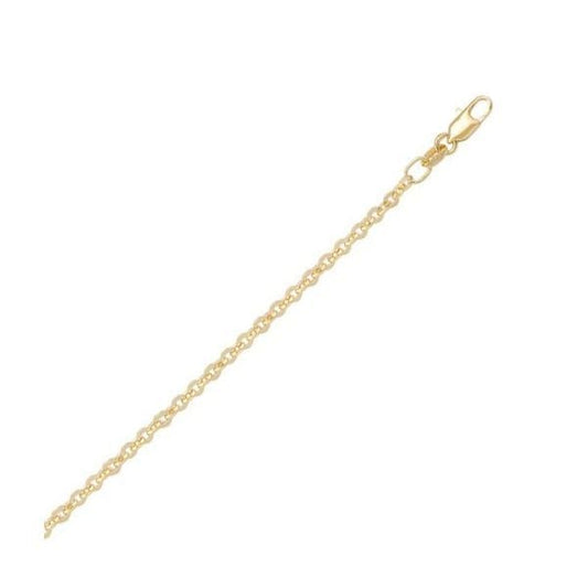 14K-Gold-18"-Necklace---Cable