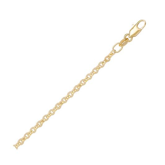 18"-18K-Gold-Cable-Necklace---2.8-gm
