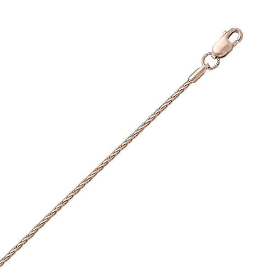 14K-Pink-Rose-Gold-18"-Necklace---Wheat