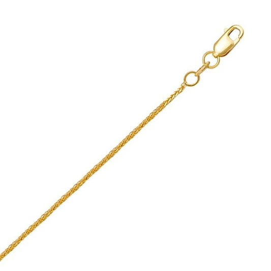 14K-Gold-18"-Necklace---Square-Wheat