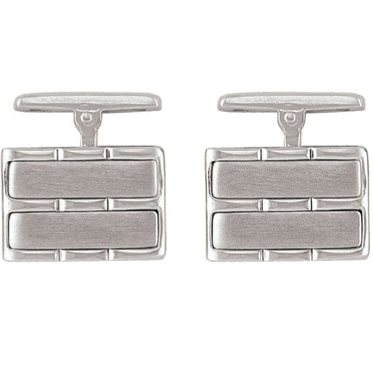 Sterling-Silver-Cufflinks---Rectangle