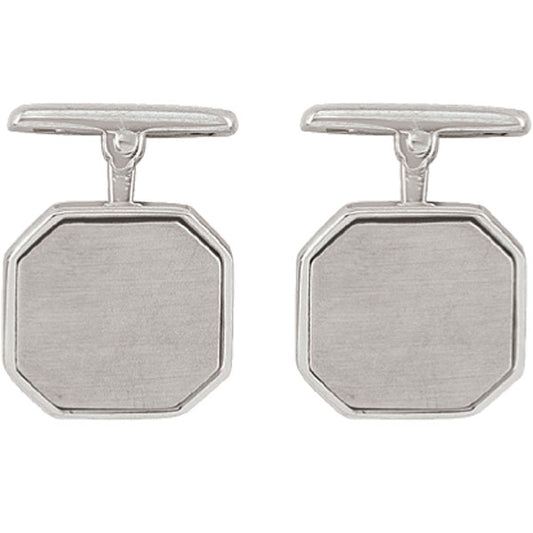 Sterling-Silver-Cufflinks---Octagon