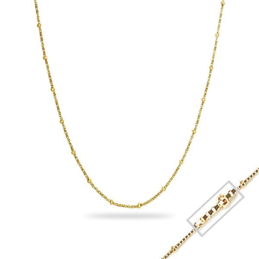 20"-14K-Yellow-Gold-Saturn-Box-Chain-Necklace---4.3gm