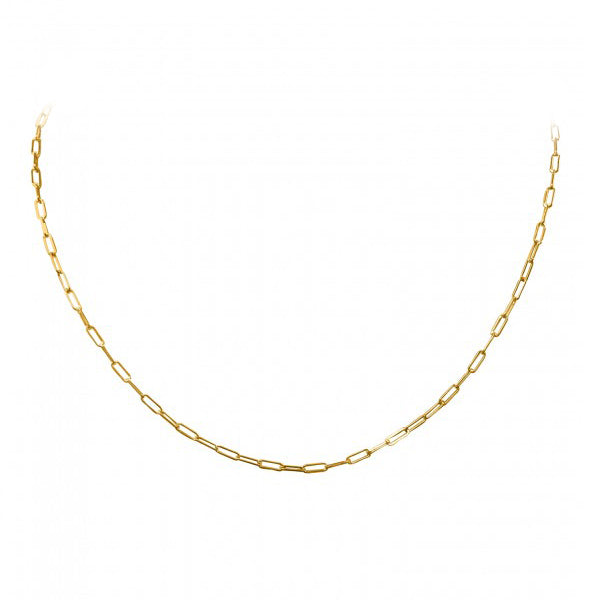 Elegant Gold Paperclip Necklace