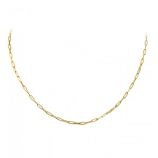 Elegant Gold Paperclip Necklace