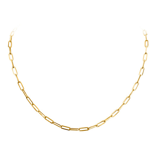 14K-Gold-Paperclip-3mm-Gauge-18"-Necklace---6.1-gm