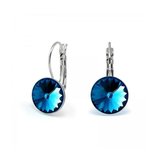 Swarovski Elements Crystal Drop Earrings - Bermuda Blue