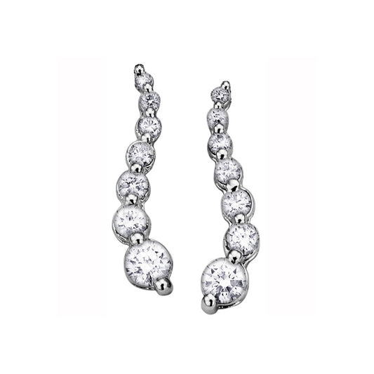 Diamond Drop Earrings in 14K White Gold (0.50 CT. T.W.)