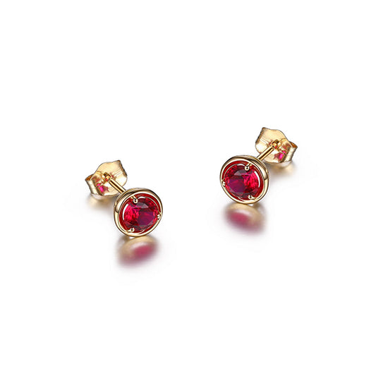 Celebration Gems July Birthstone Earrings - Red