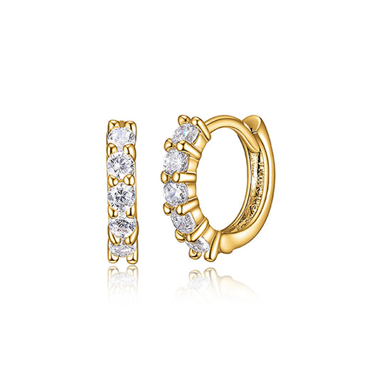 Diamondlite Cubic Zirconia 10mm Huggie Earring - Gold