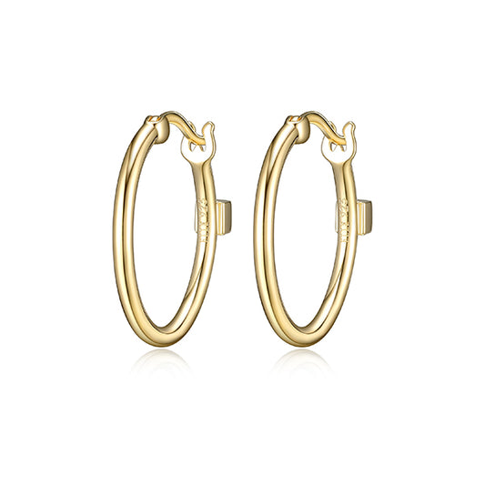ELLE "Lyra" Sterling Silver 20mm Hoop Earrings - Gold