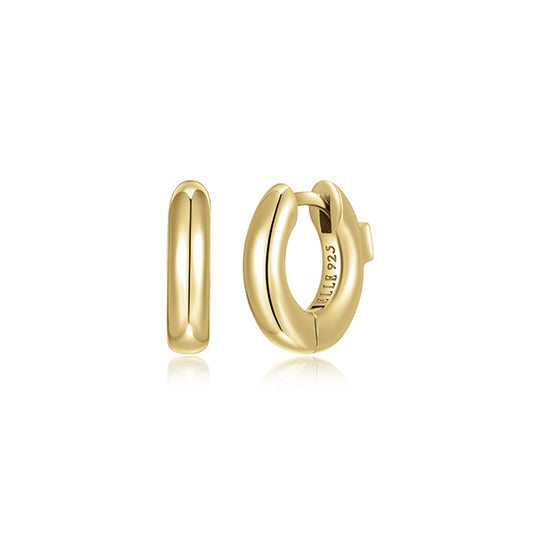 ELLE "Simpatico" 13mm Huggie Hoop Earrings - Gold