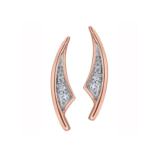 Elegant Real Gold Diamond Earrings