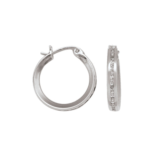 Elegant Gold Zirconia Hoop Earrings