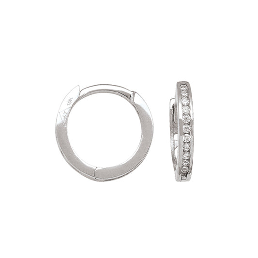 Elegant Gold Zirconia Hoop Earrings