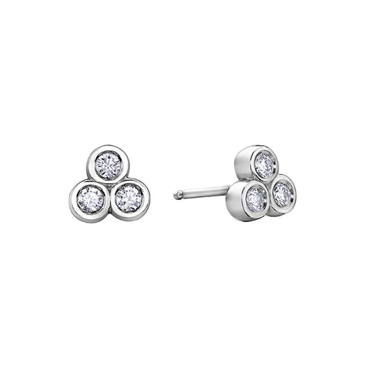 Diamond Stud Earrings in 10K (0.2 CT. T.W.) - Silver