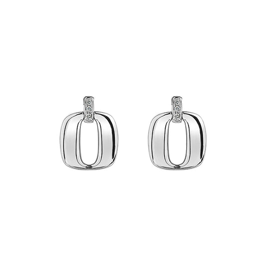 Diamond Stud Earrings in Sterling Silver (0.08 CT. T.W.) - Silver