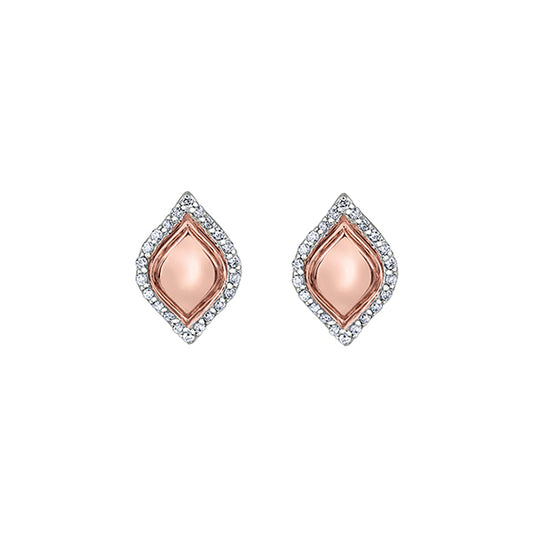 Diamond Stud Earrings in 10K (0.13 CT. T.W.) - Rose